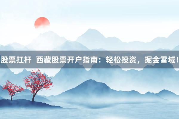 股票扛杆  西藏股票开户指南：轻松投资，掘金雪域！