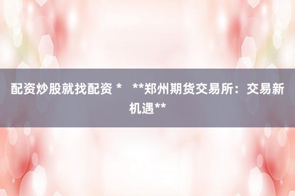 配资炒股就找配资 *   **郑州期货交易所：交易新机遇**