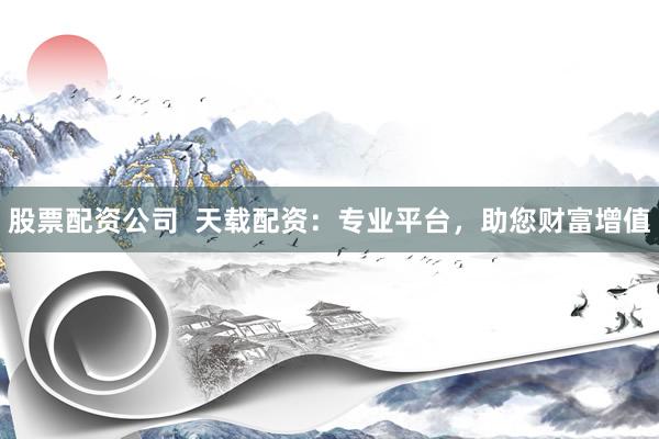股票配资公司  天载配资：专业平台，助您财富增值